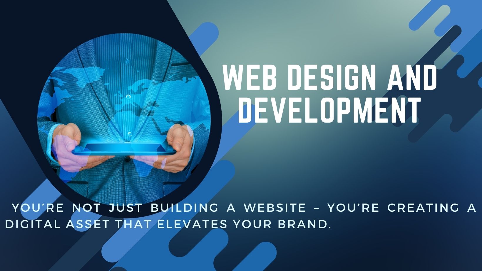 Blue Geometric Business Facebook Cover